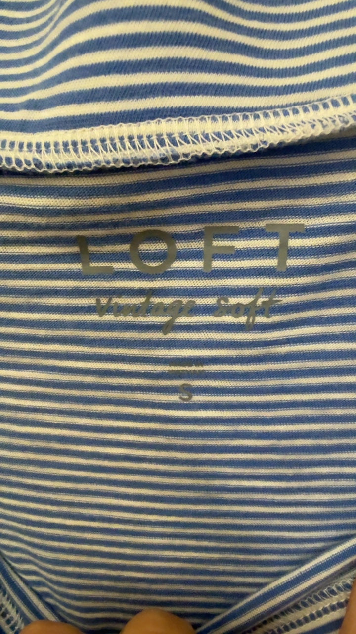 Loft Top Small Blue and White Stripes