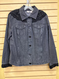 Chico's Jacket Dark gray with black
