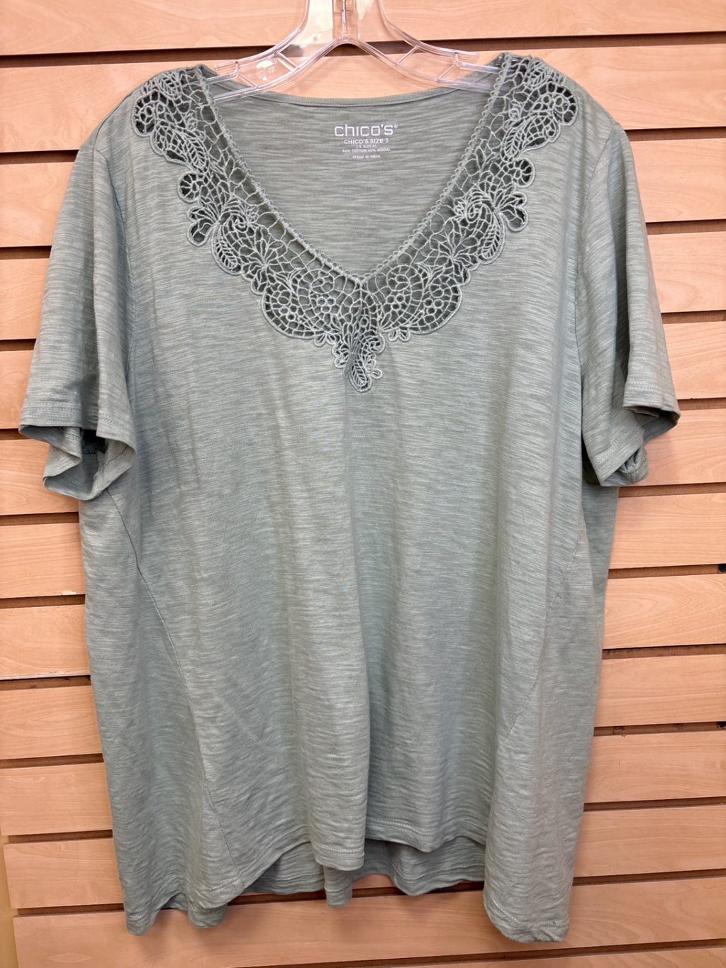 Chico's Top Grayish green