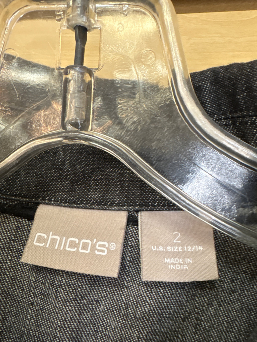Chico's Jacket Dark gray with black