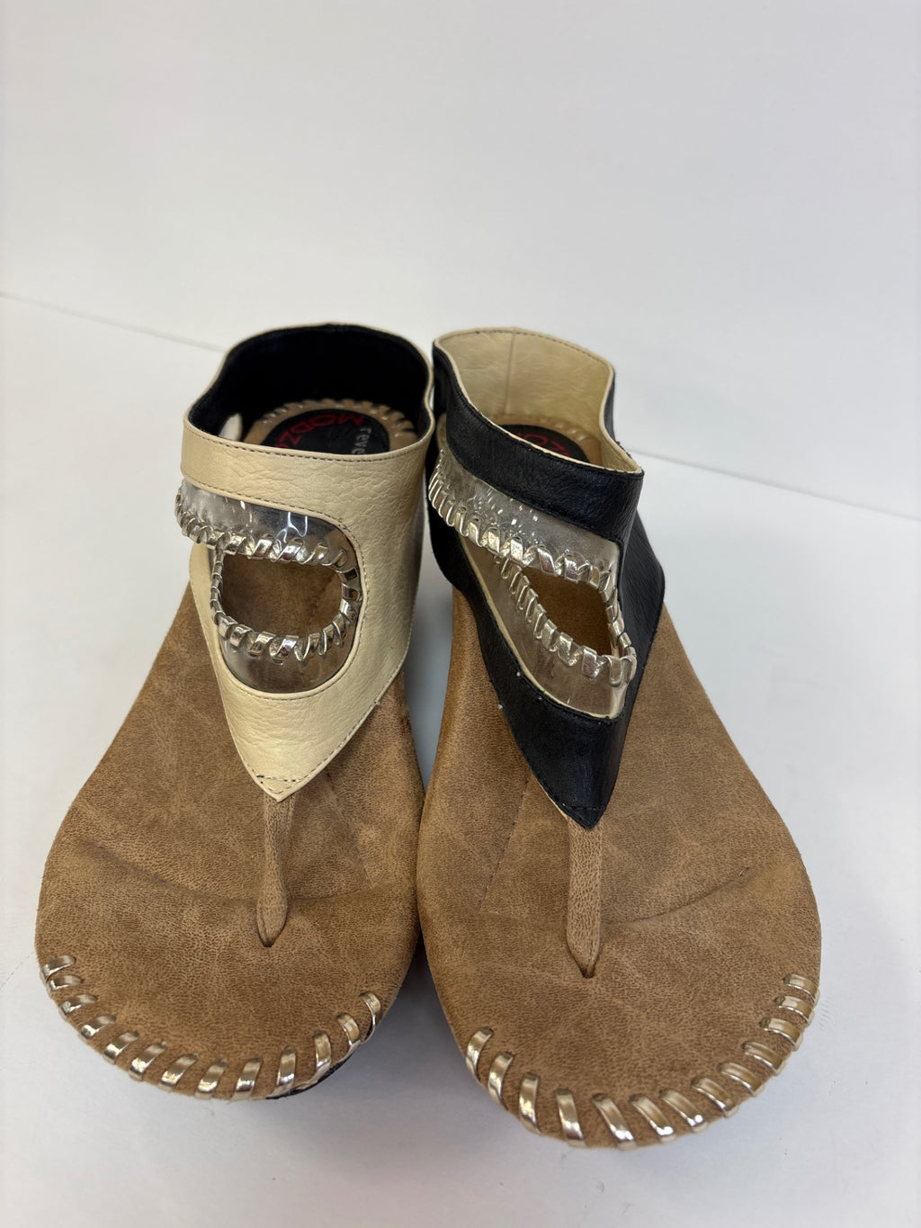 MOROZOR Reversible Sandals Beige and Black