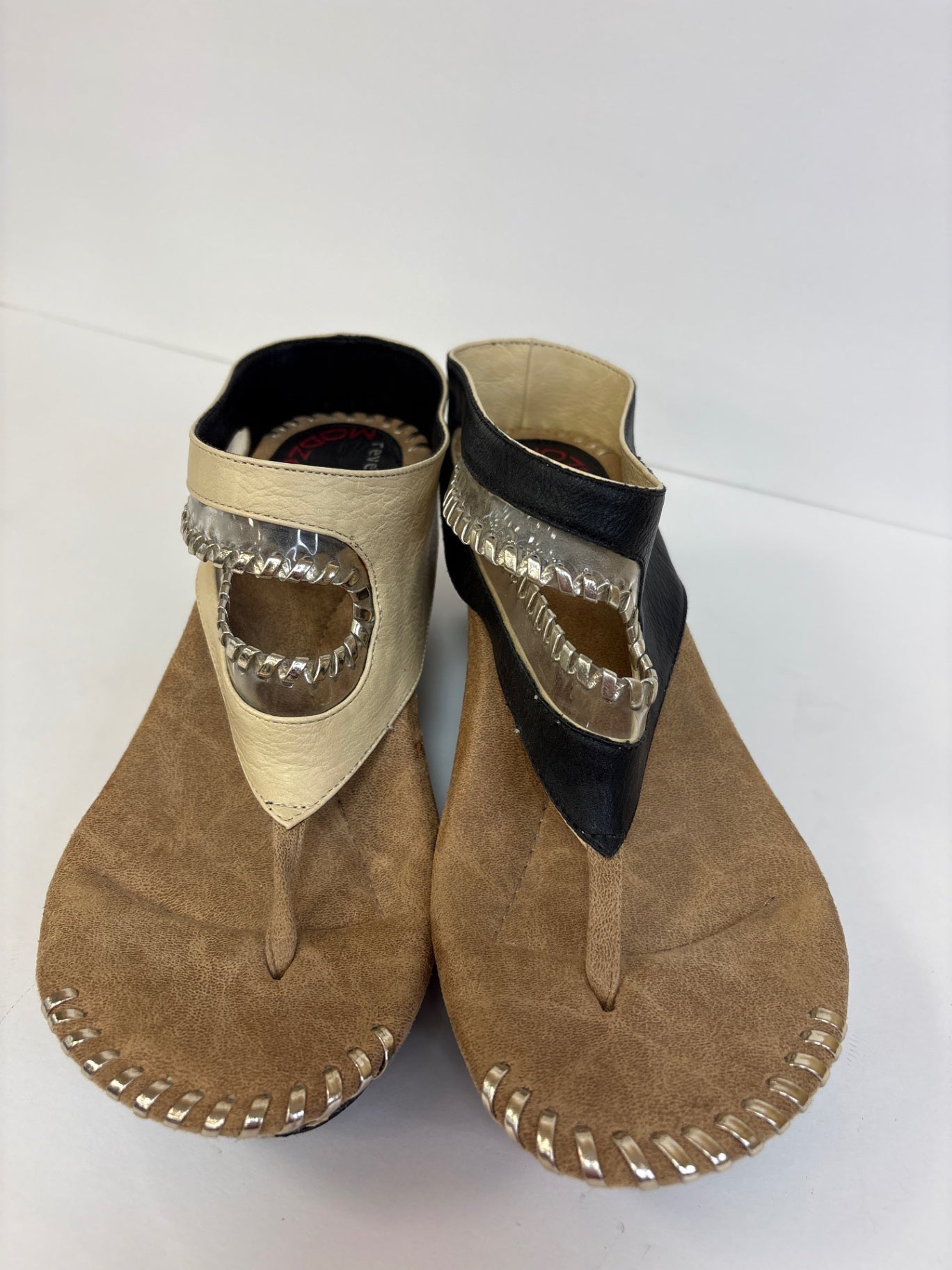 MOROZOR Reversible Sandals Beige and Black