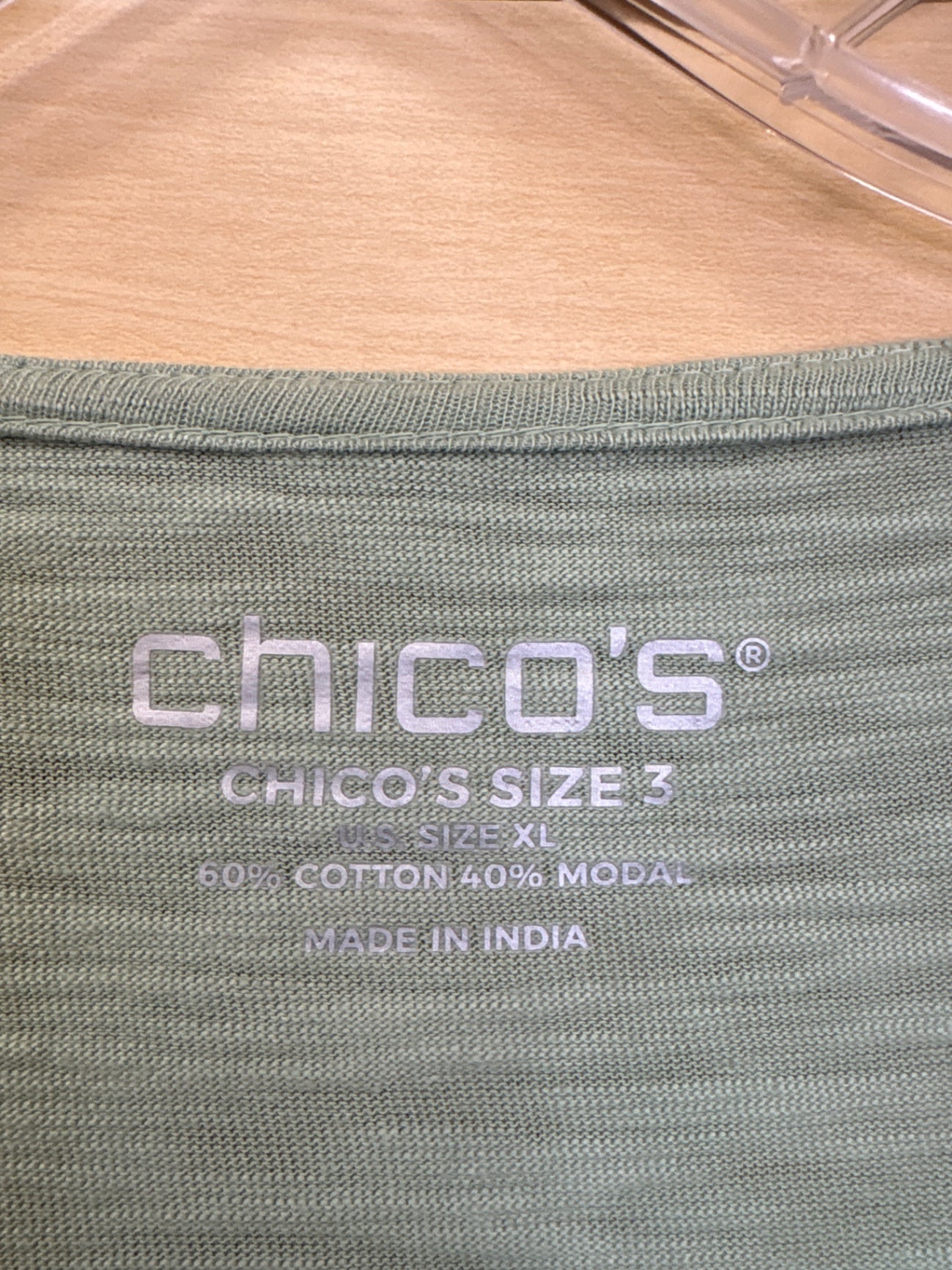 Chico's Top Grayish green