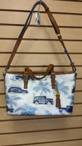 Brahmin Bag Beige and brown with blue accents