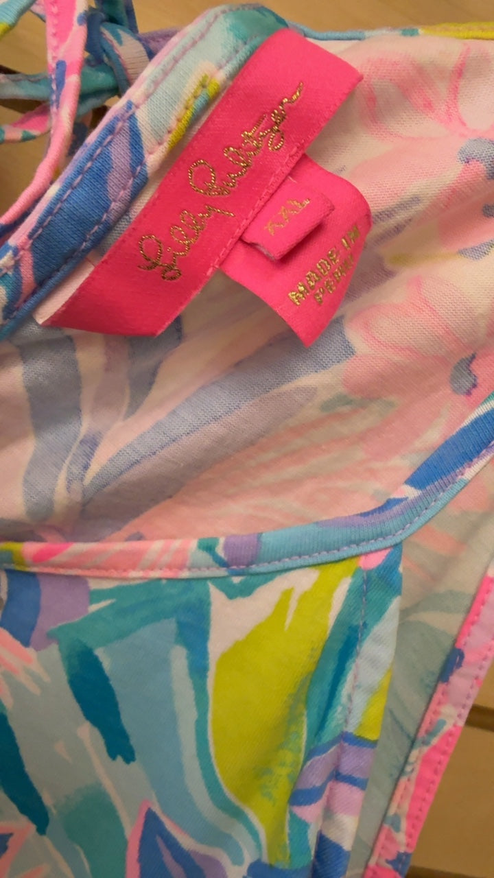 Lilly Pulitzer Dress 1x Pink, Blue, Green, Yellow